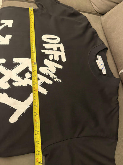 Off-White men’s graffiti arrows logo t-shirt in black