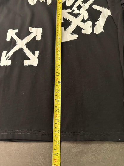 Off-White men’s graffiti arrows logo t-shirt in black