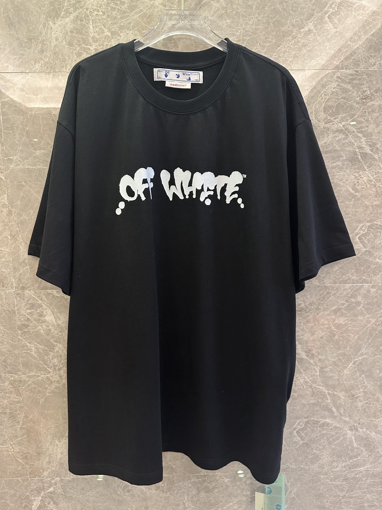 Off-White men’s graffiti hands logo t-shirt in black