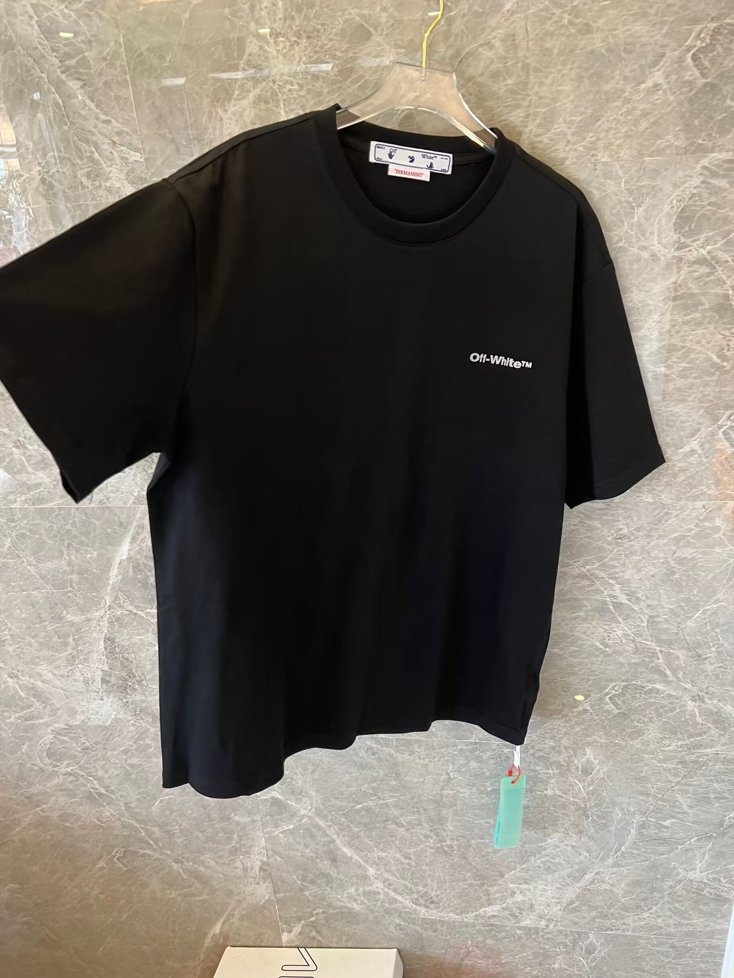 Off-White men’s minimal logo brick graphic t-shirt in black