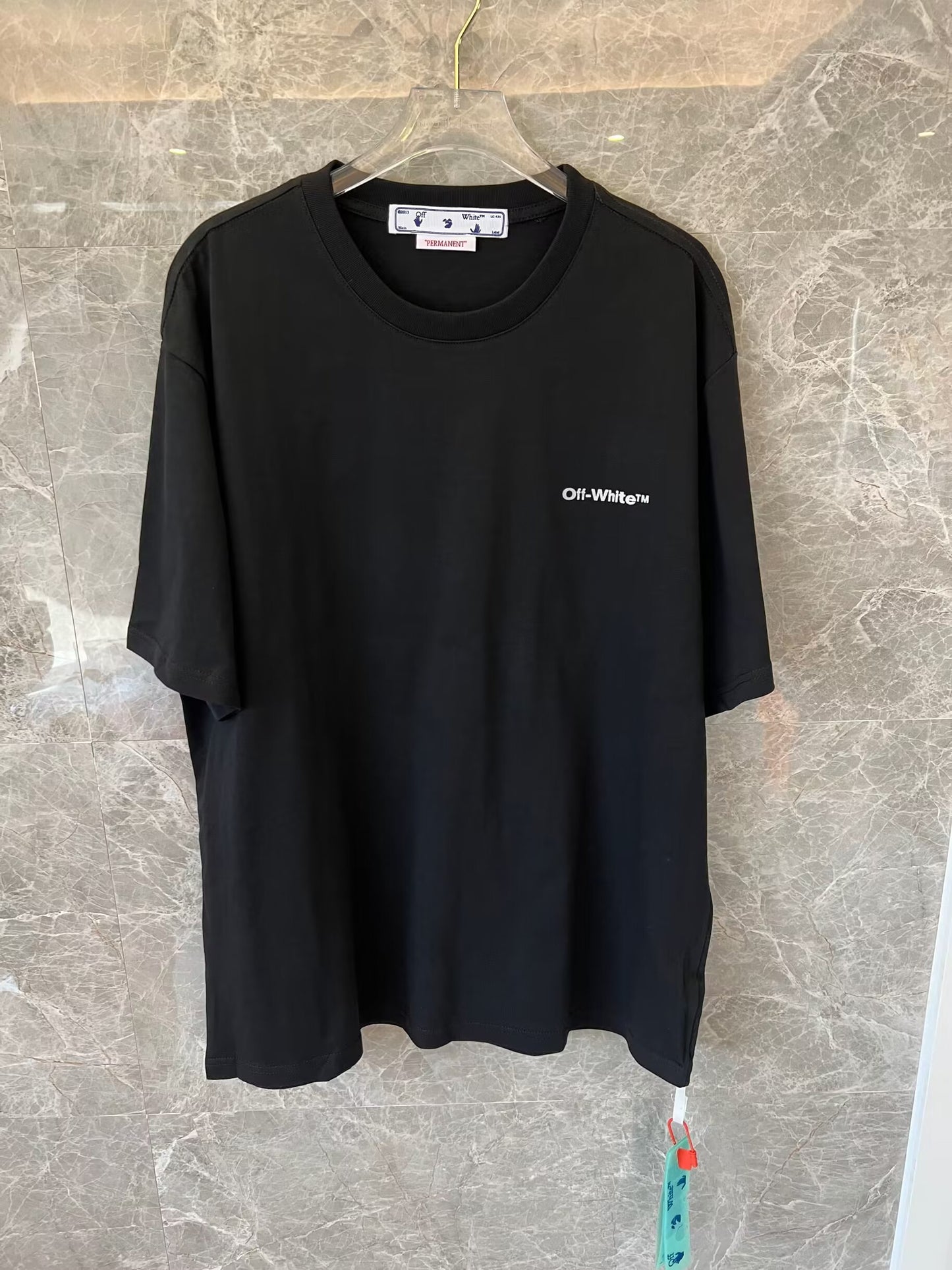 Off-White men’s minimal logo brick graphic t-shirt in black