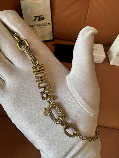 Dior J'Adior chain bracelet with crystal embellishments