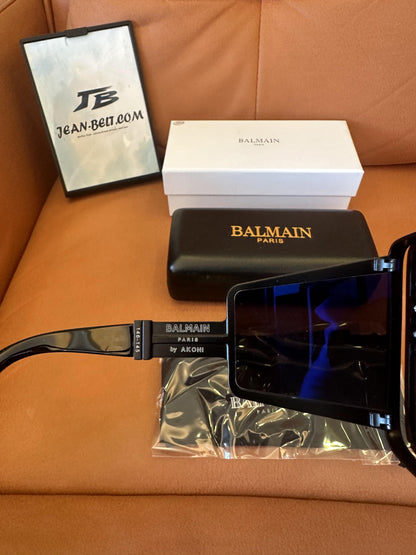 Balmain Paris x Akoni rectangle sunglasses - black