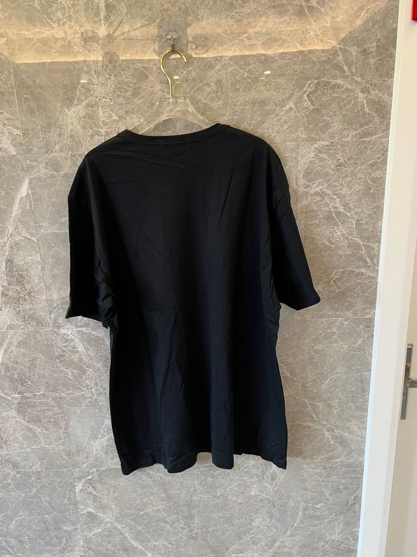 Christian Dior Oversized black t-shirt with Dior logo embroidery