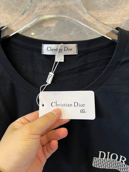 Christian Dior Oversized black t-shirt with Dior logo embroidery