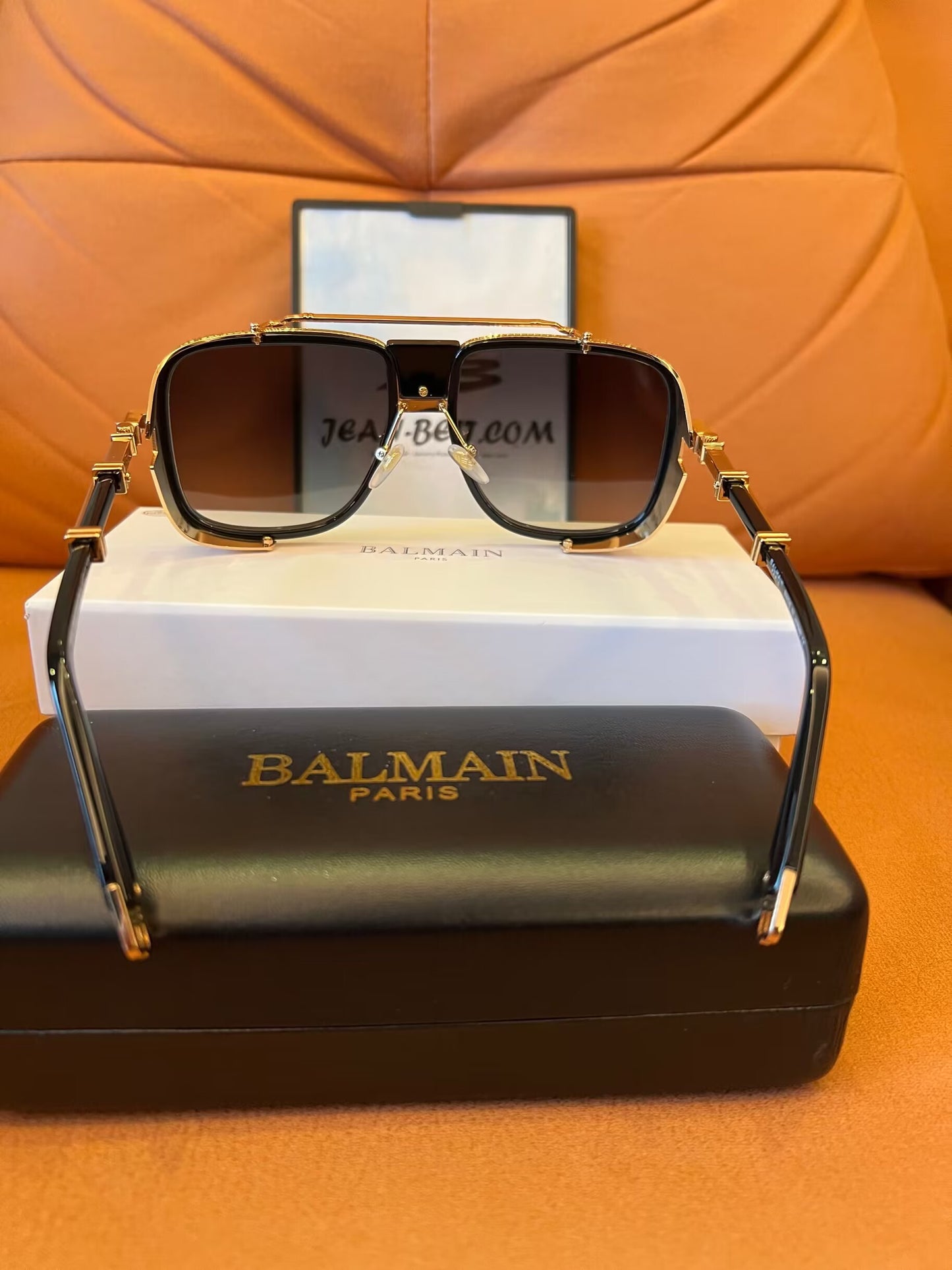 Balmain Paris gold-plated sunglasses