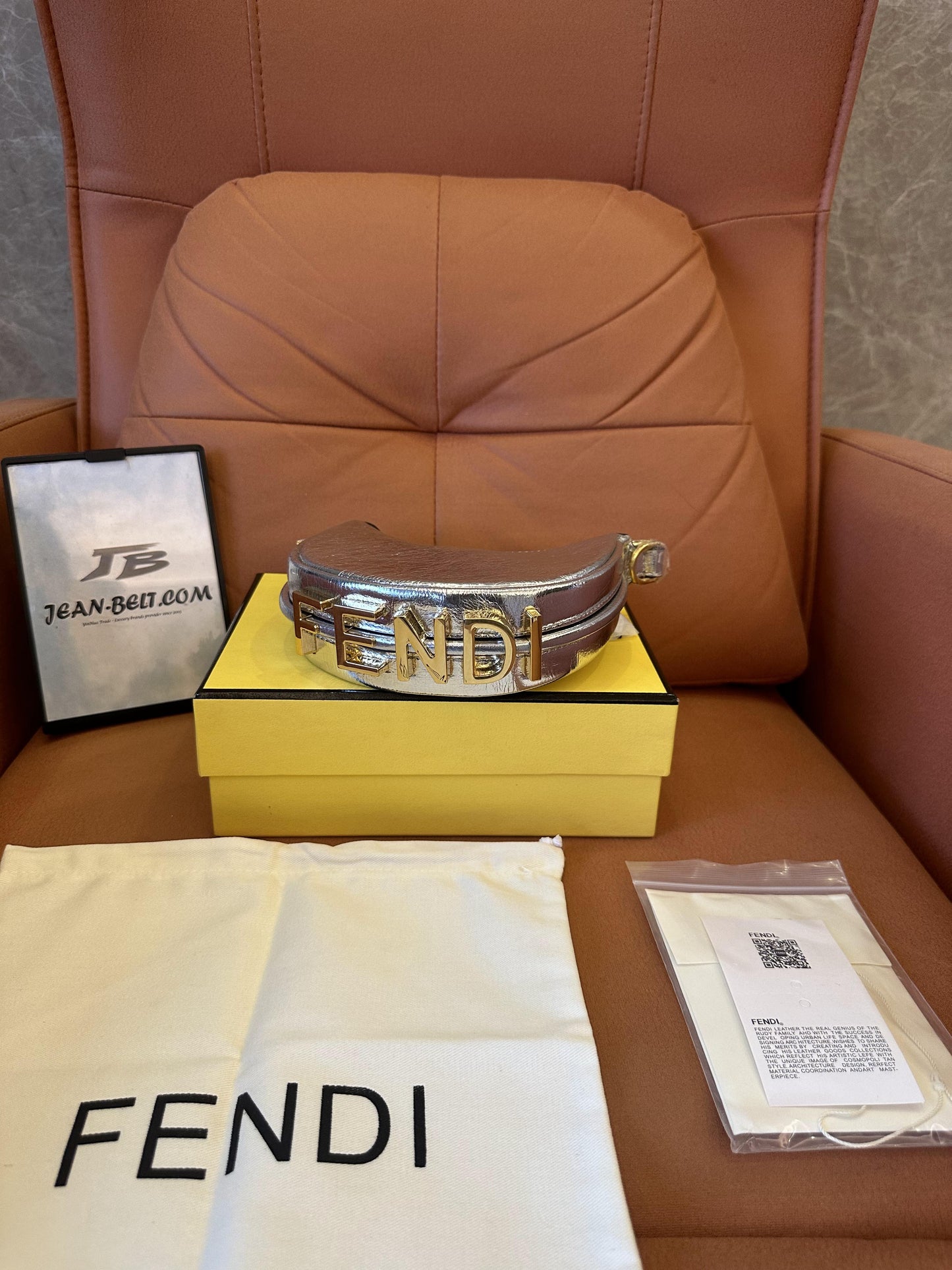 Fendi graphy handbag silver mini