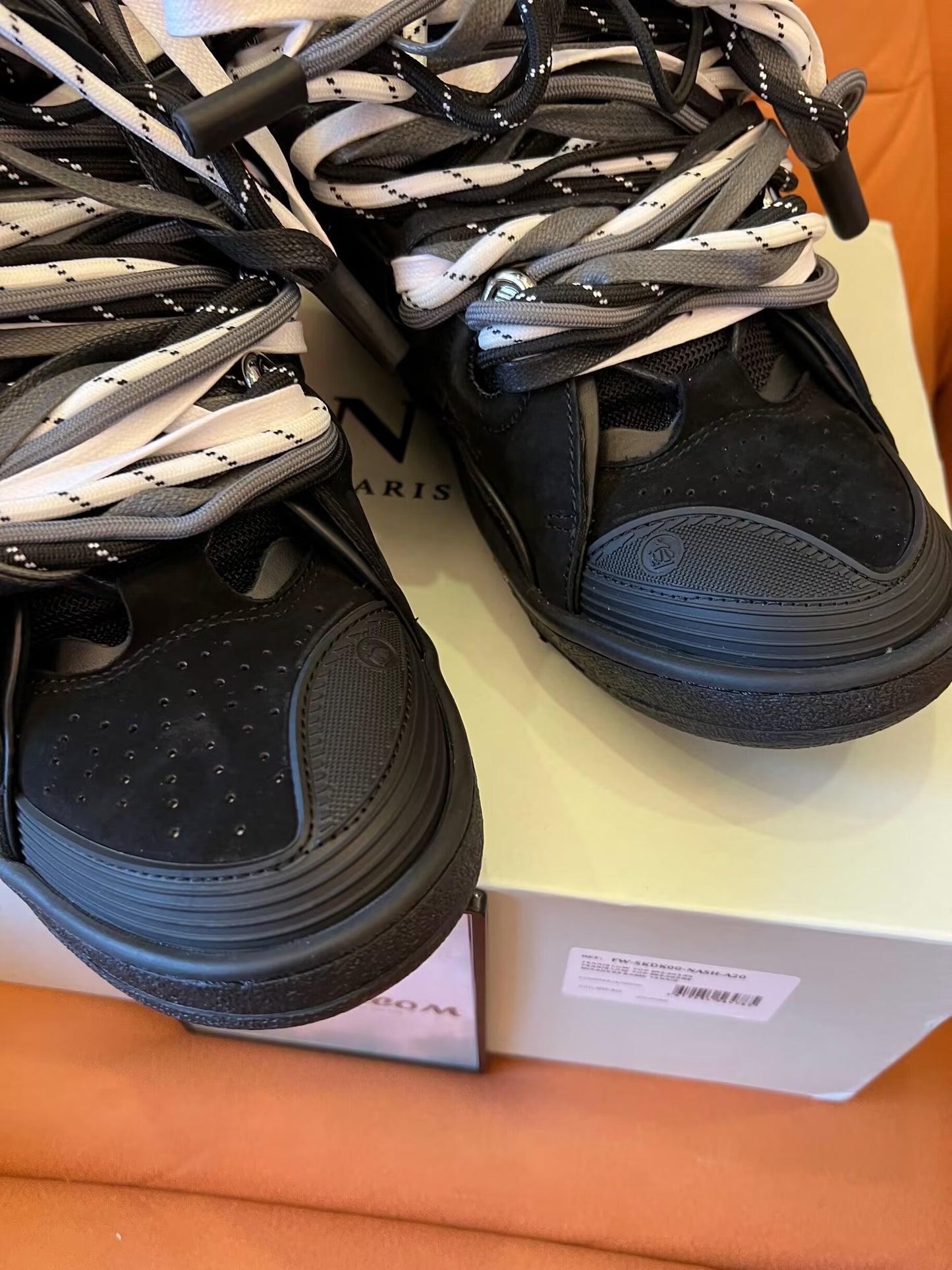 Lanvin SSENSE exclusive black curb sneakers