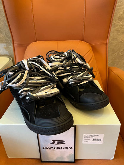 Lanvin SSENSE exclusive black curb sneakers