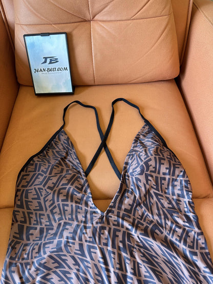 Fendi monogram print one-piece swimsuit