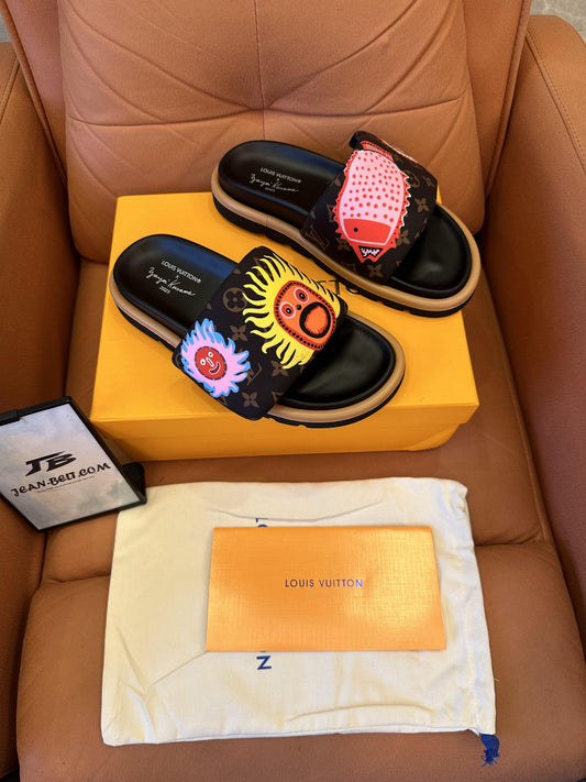 Louis Vuitton artist collaboration graphic slides