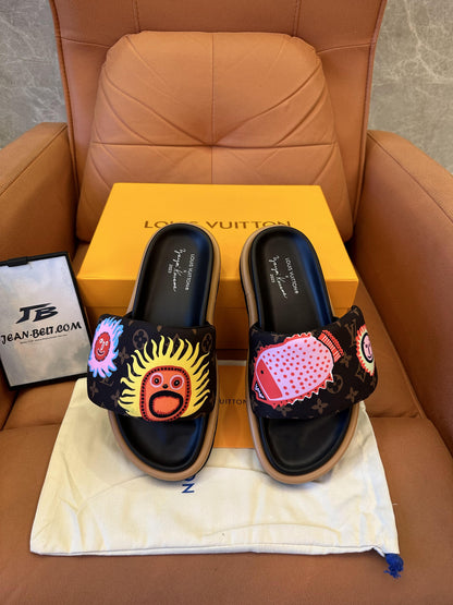 Louis Vuitton artist collaboration graphic slides