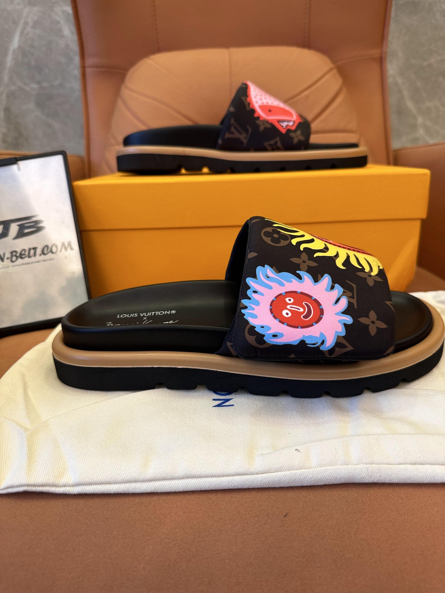 Louis Vuitton artist collaboration graphic slides