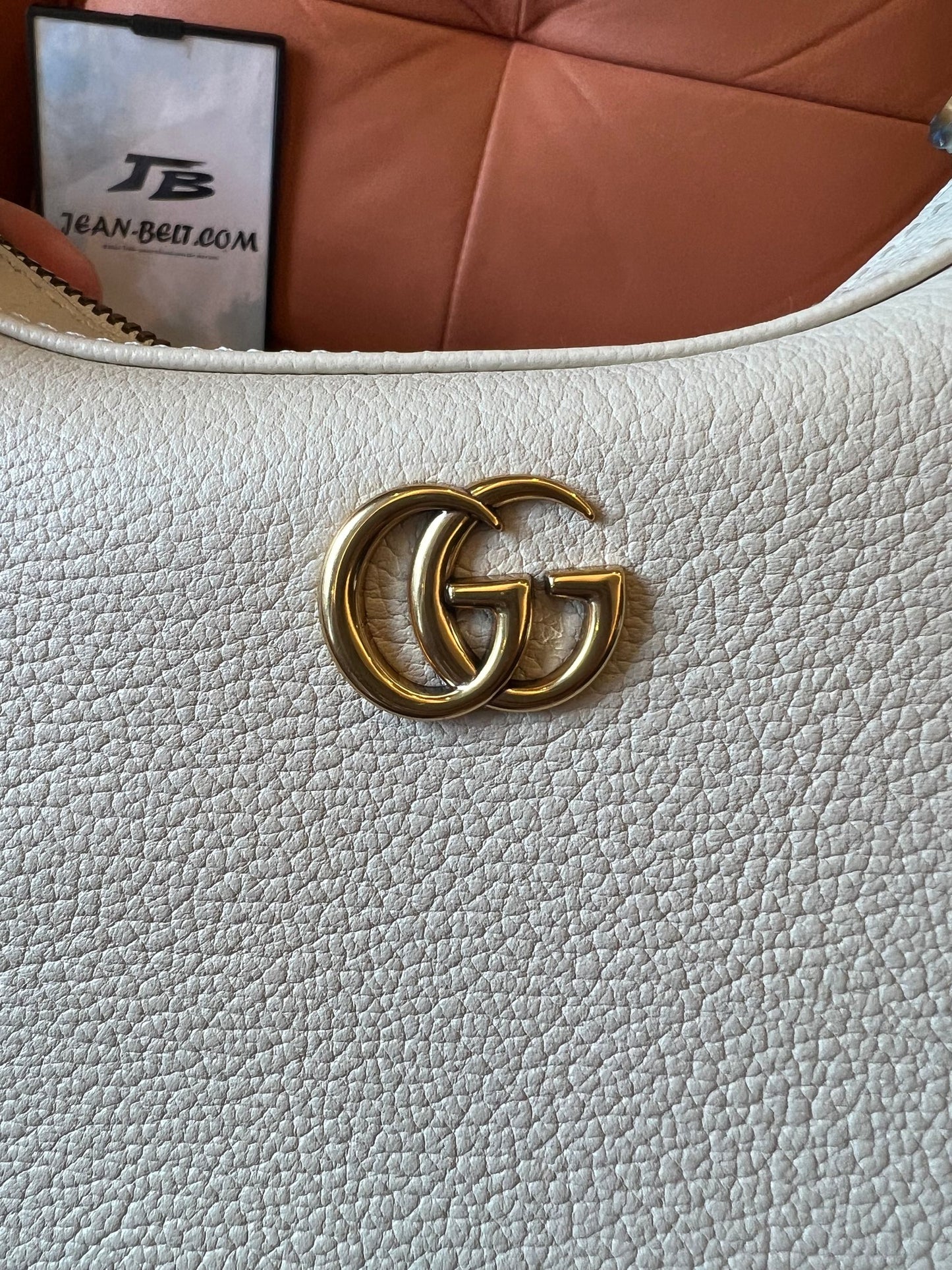 Gucci aphrodite chain embellished textured-leather shoulder bag