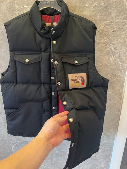 The North Face x Gucci black puffer vest