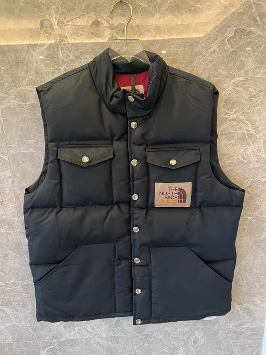 The North Face x Gucci black puffer vest