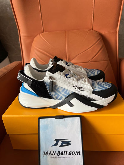 Fendi Flow light blue nylon low sneakers