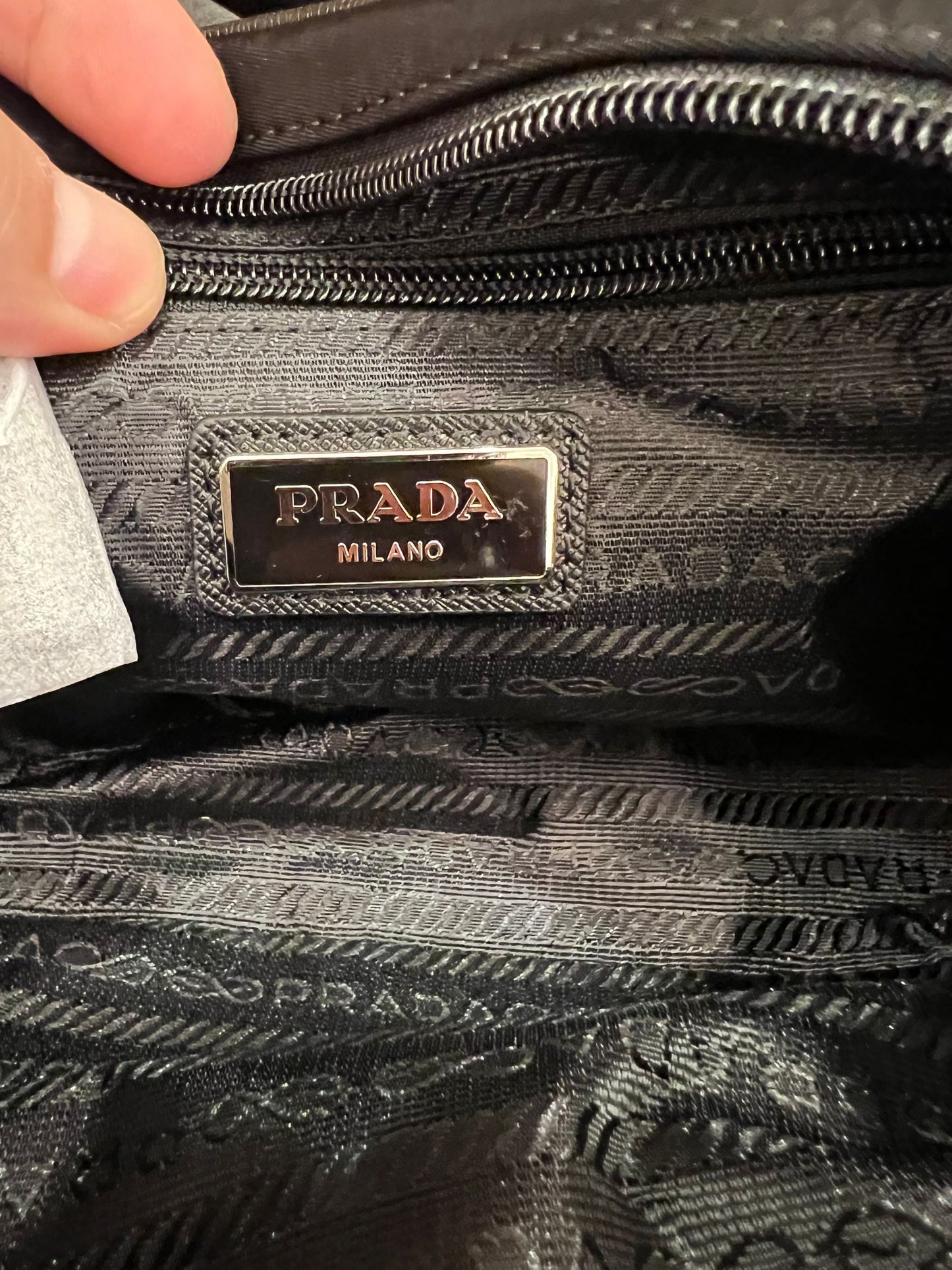 Prada nylon black tessuto belt bag