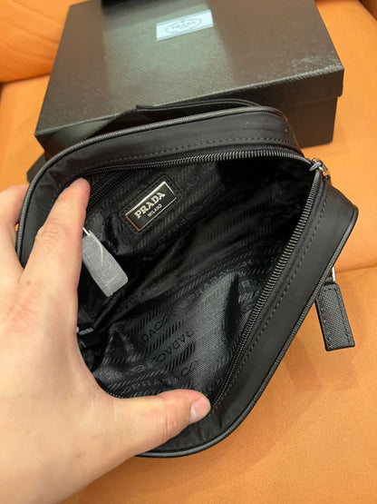 Prada nylon black tessuto belt bag