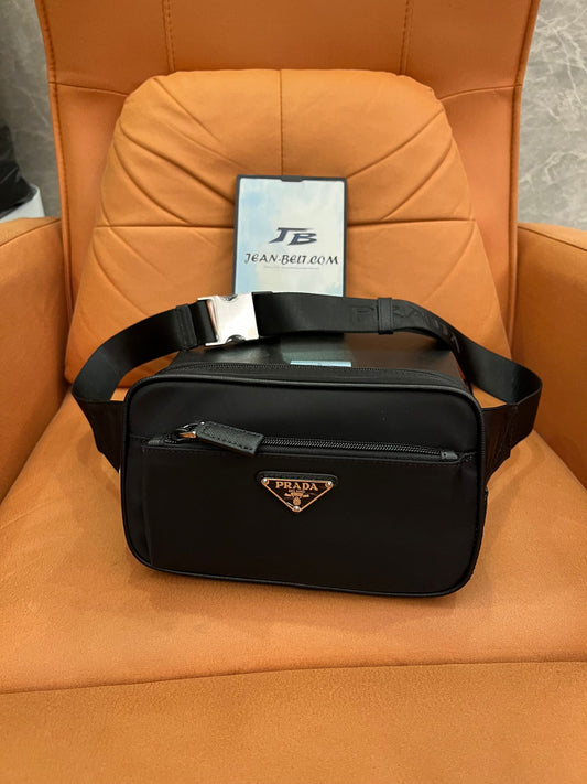 Prada nylon black tessuto belt bag