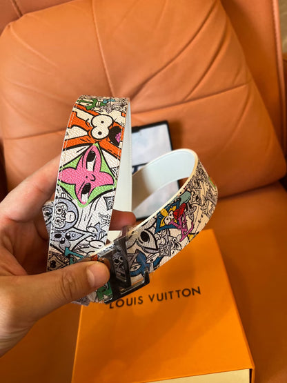 Louis Vuitton graffiti LV logo belt