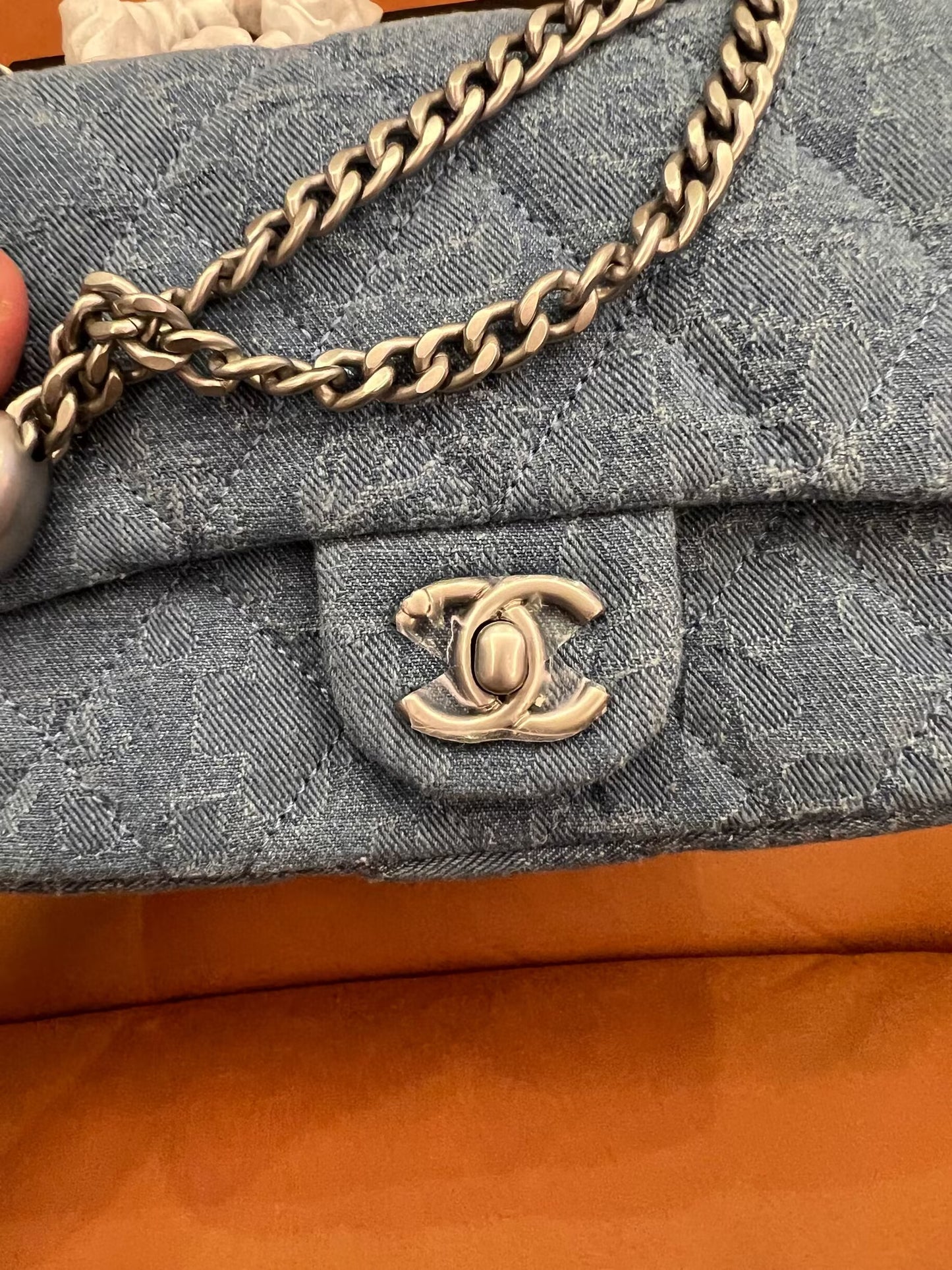 Chanel vintage mini denim bag