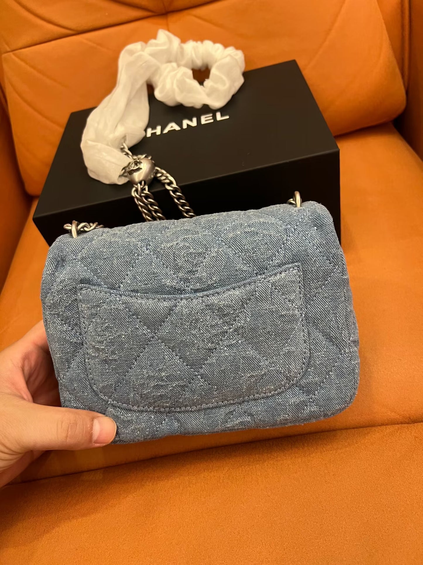 Chanel vintage mini denim bag