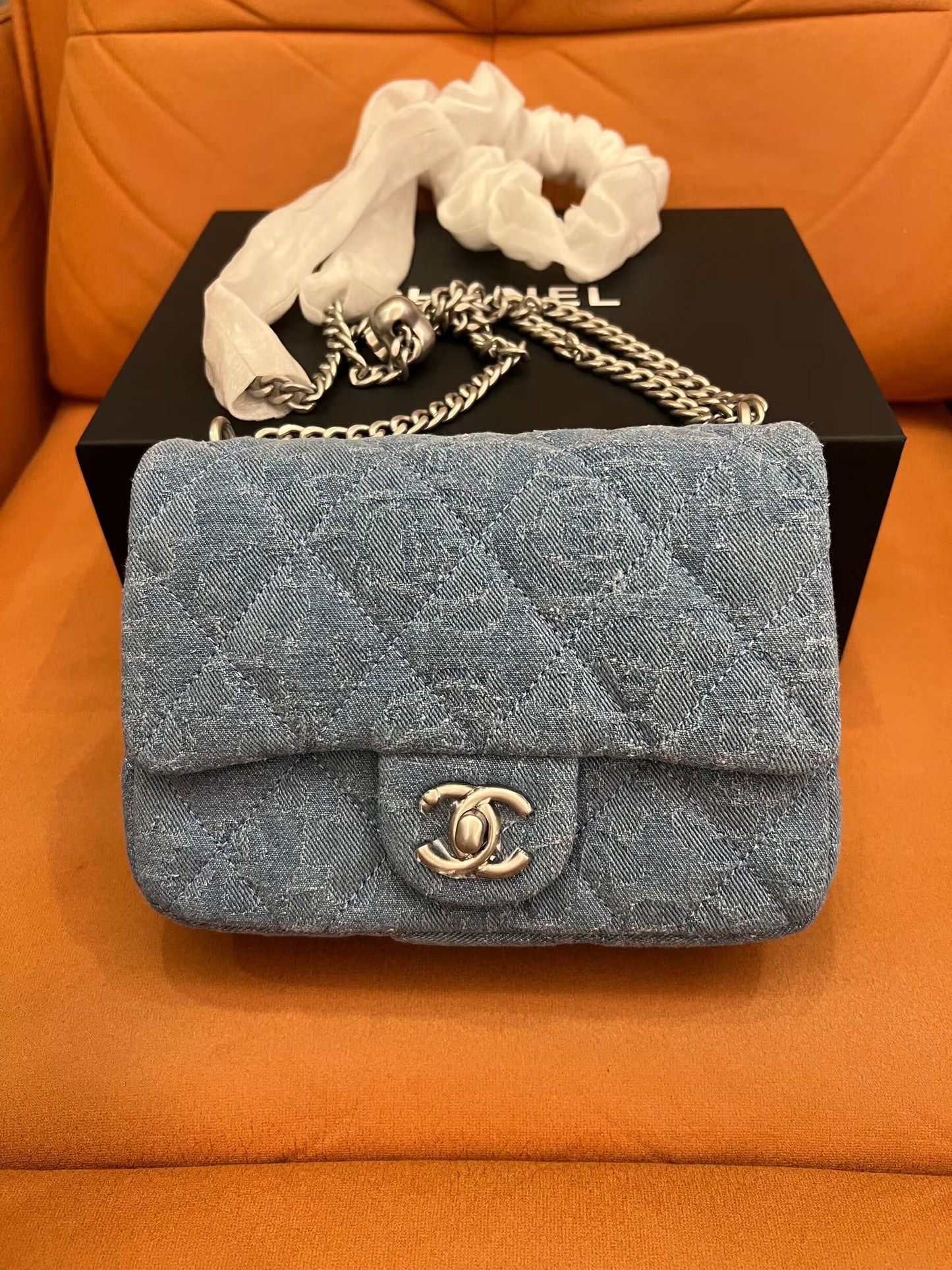 Chanel vintage mini denim bag