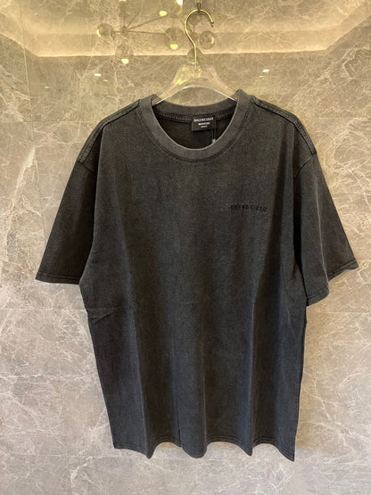 Balenciaga gray t-shirt with subtle front and back logo