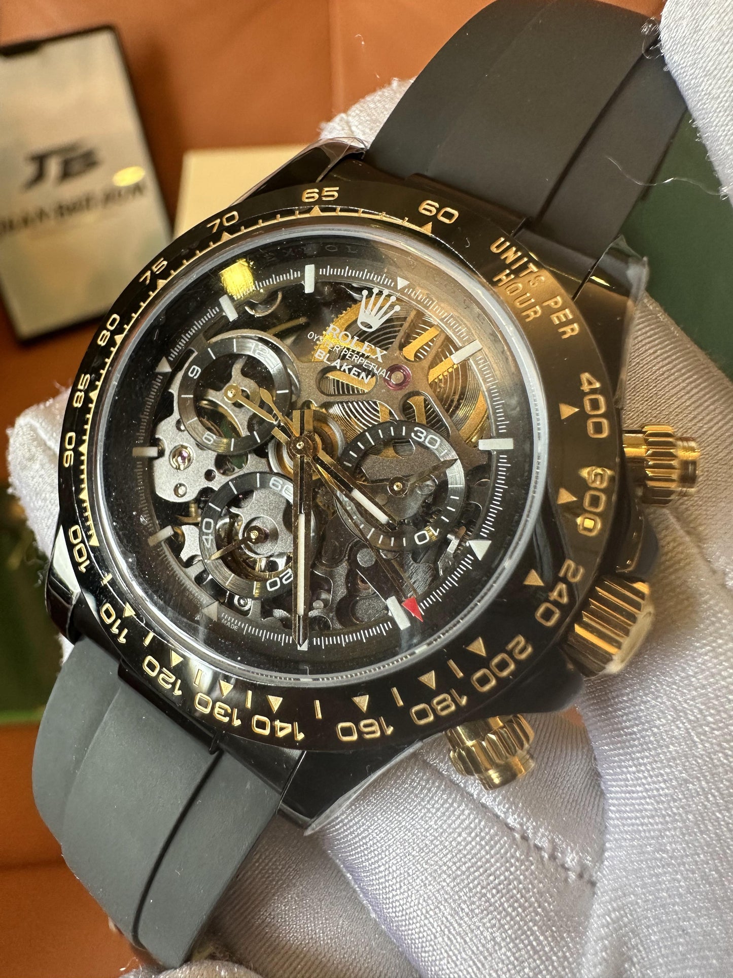 Rolex daytona skeletonized custom watch by blaken