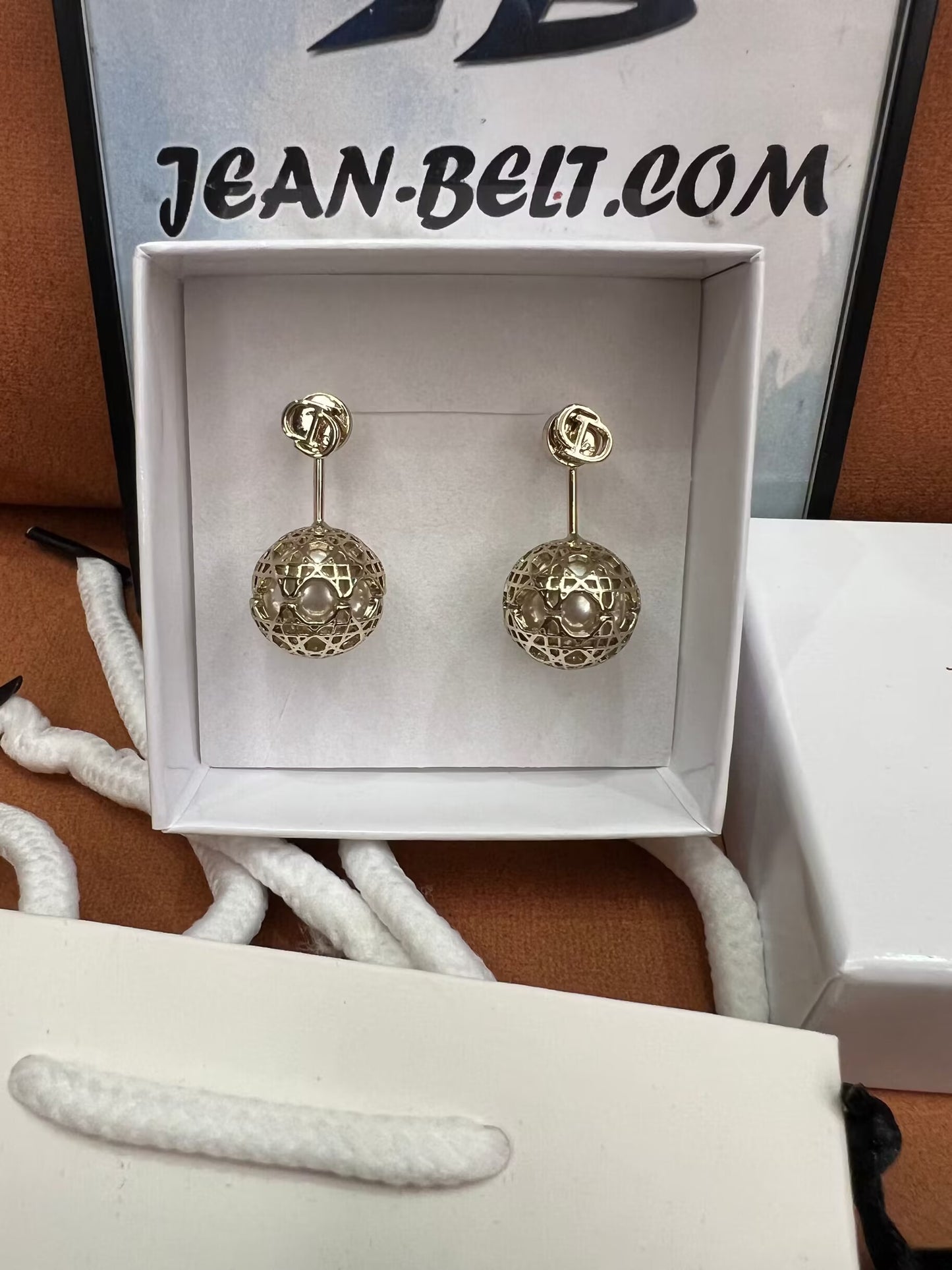 Dior Globe drop earrings