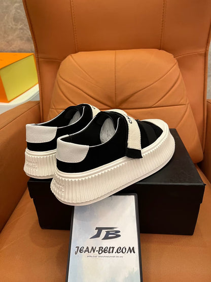 Chanel velcro platform sneakers