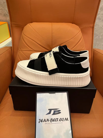 Chanel velcro platform sneakers