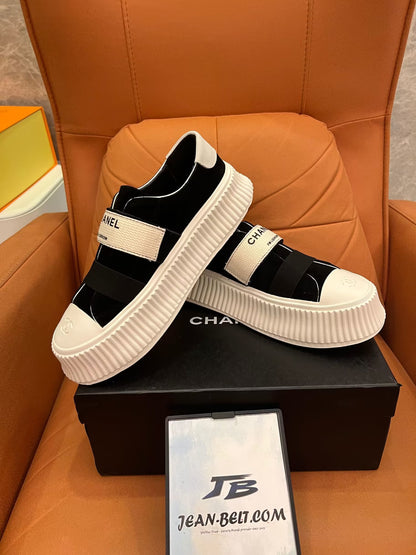 Chanel velcro platform sneakers