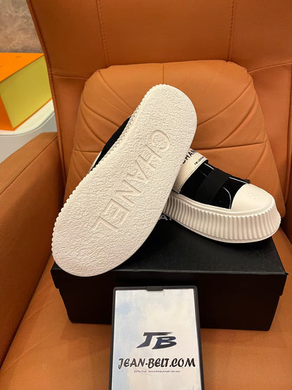 Chanel velcro platform sneakers