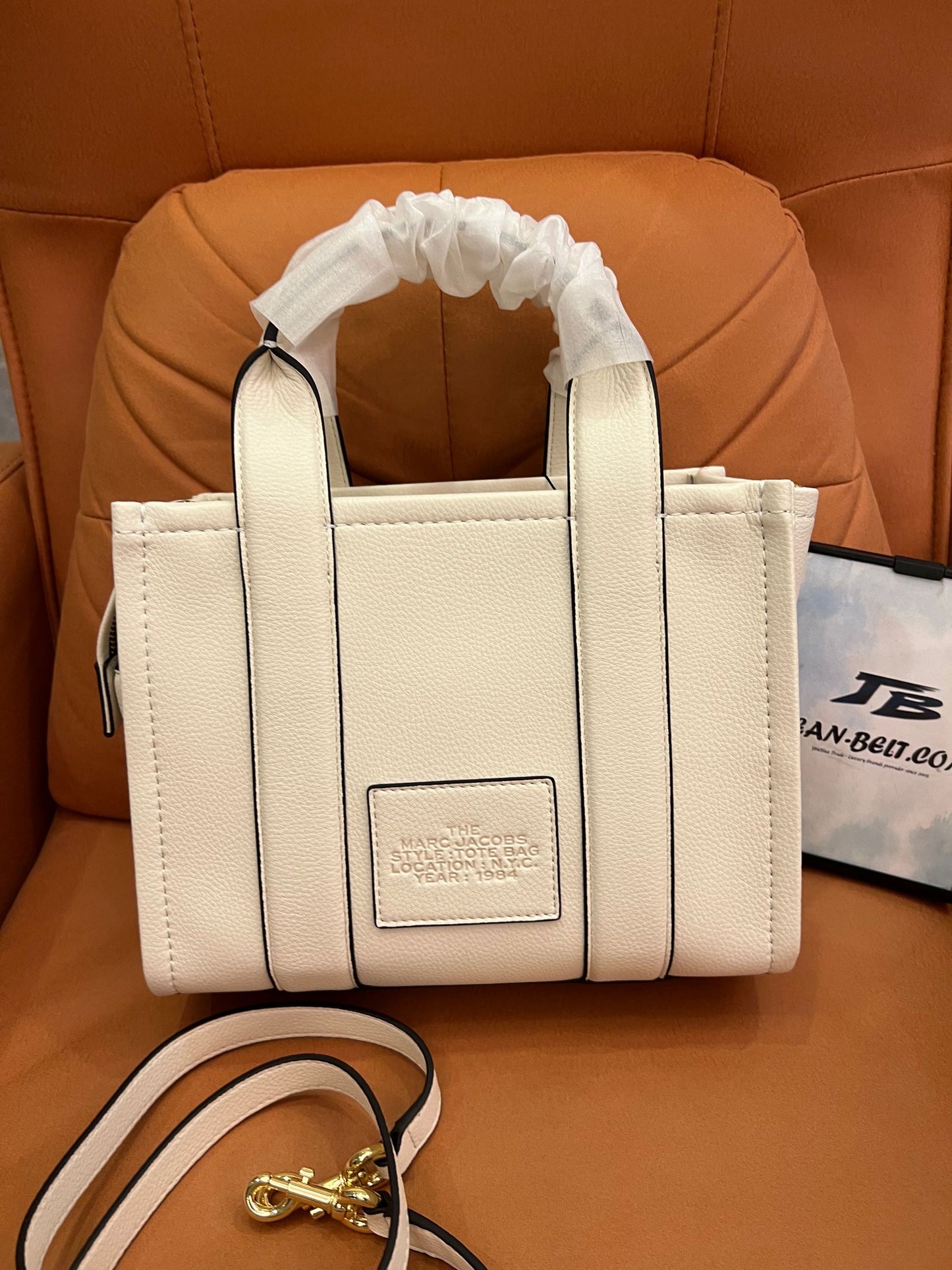 Marc Jacobs mini tote bag leather  white ladies shoulder bag