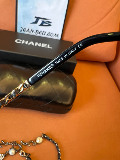 Chanel quilted chain-link sunglasses