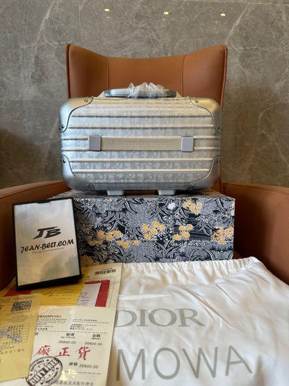 Dior × Rimowa gray  hand case luggage