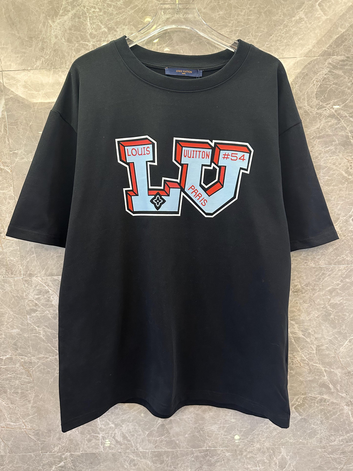 Louis Vuitton black graphic t-shirt with "LV Paris #54"