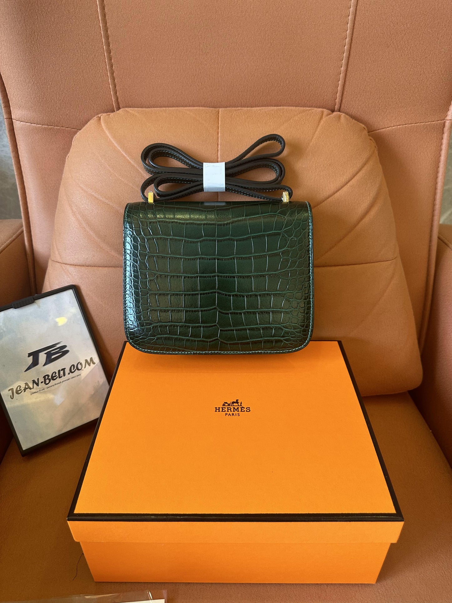 [Half Handmade]Hermes constance 18 vert emeraude alligator