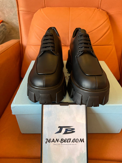 Prada Monolith lace-up loafers