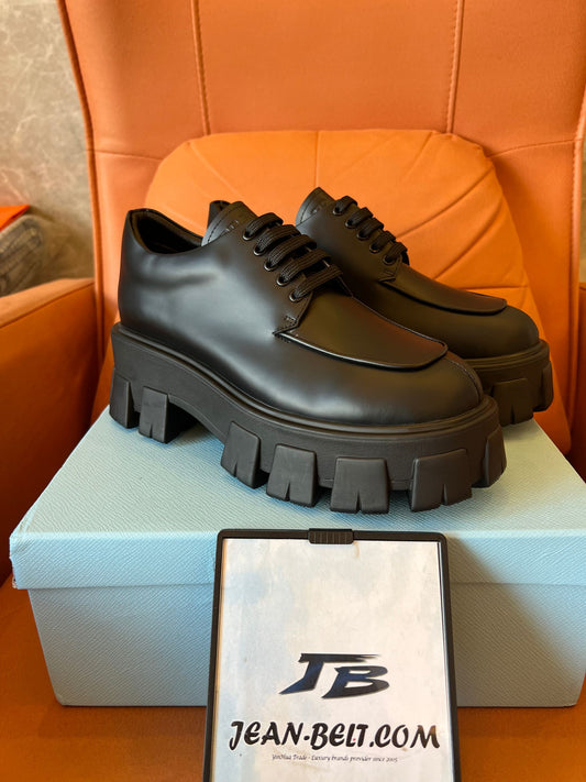 Prada Monolith lace-up loafers