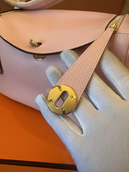 [Full Handmade]Hermes taurillon clemence lindy 26 mauve sylvestre