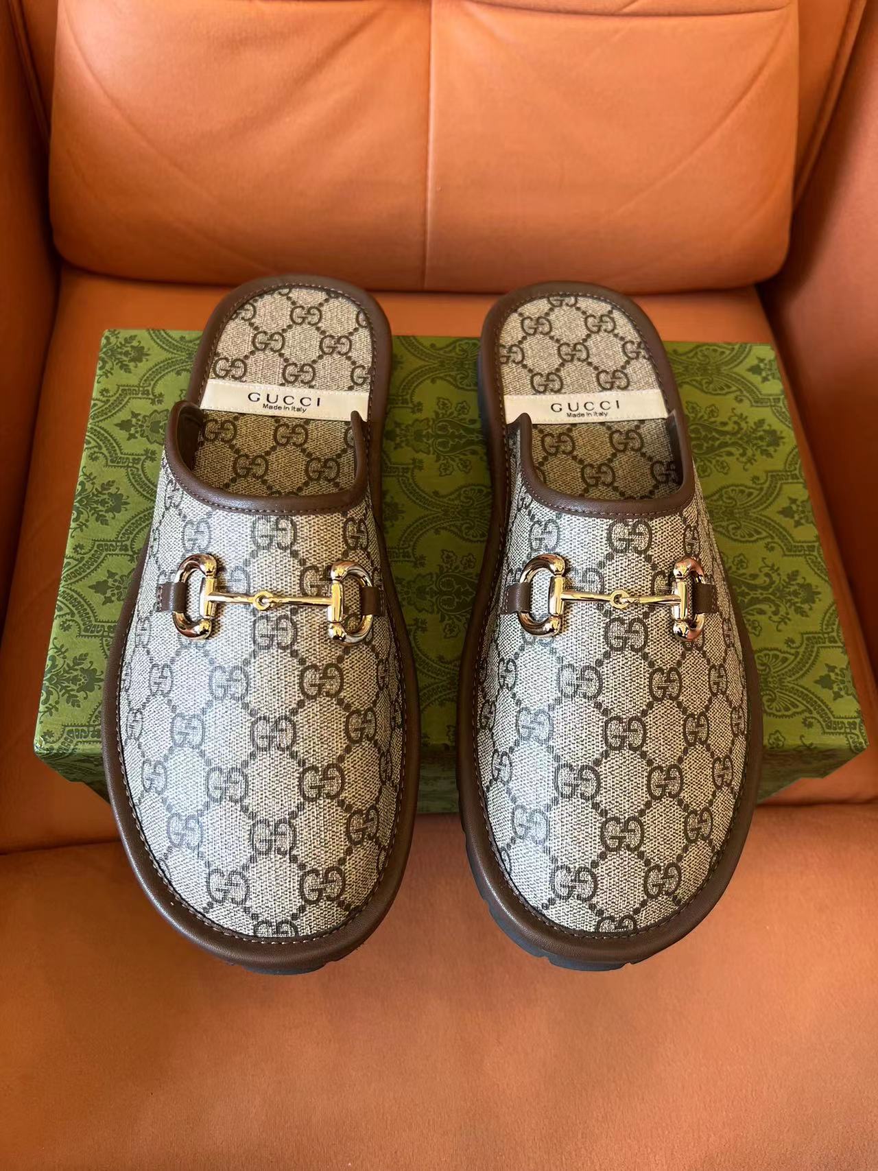 Gucci GG Supreme horsebit loafers slip-on shoes