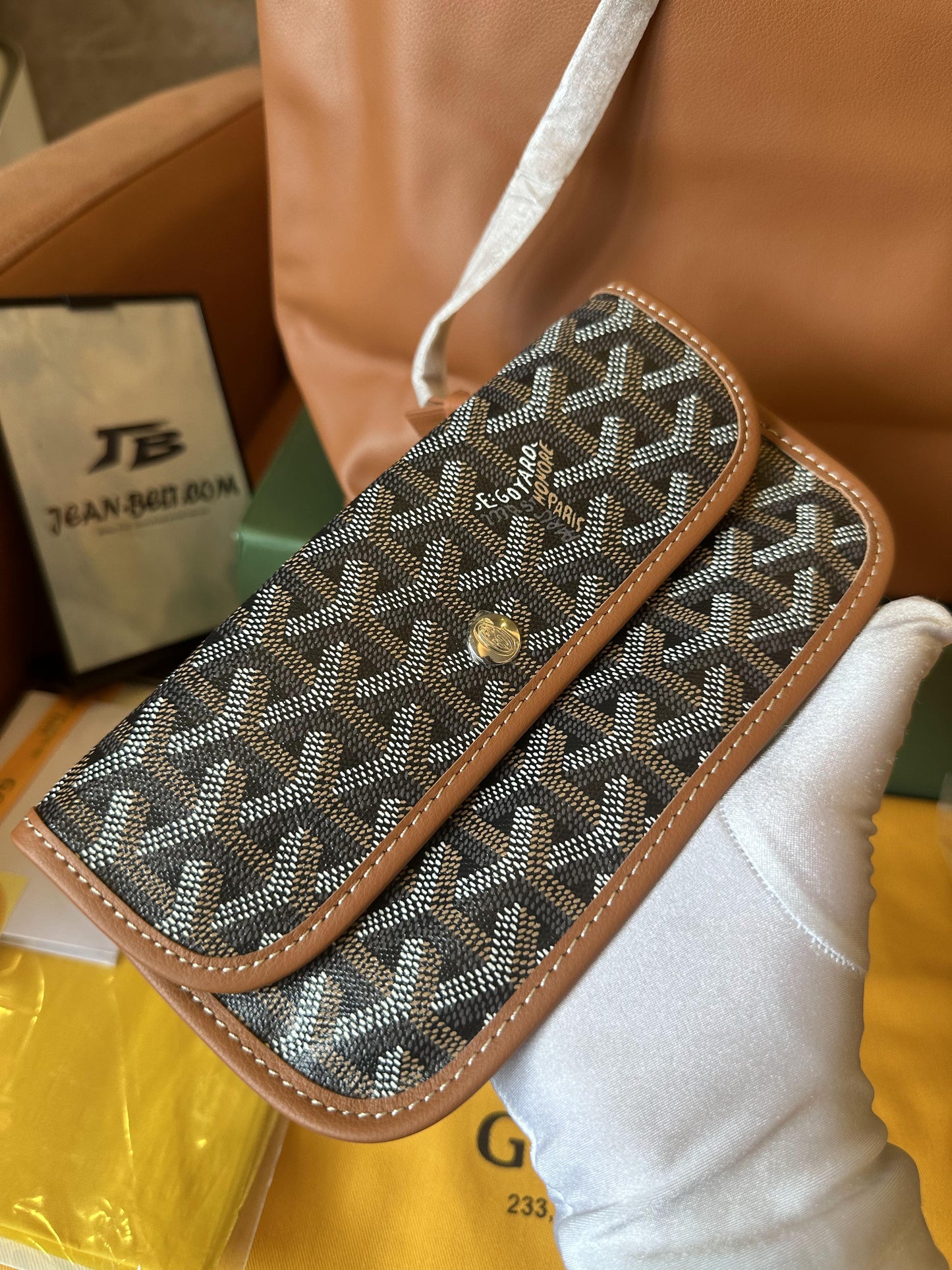 Goyard anjou reversible tote pm brown