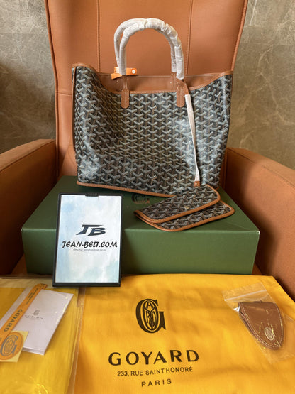 Goyard anjou reversible tote pm brown