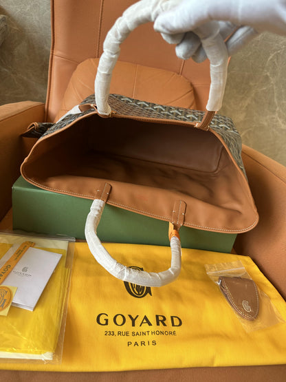 Goyard anjou reversible tote pm brown