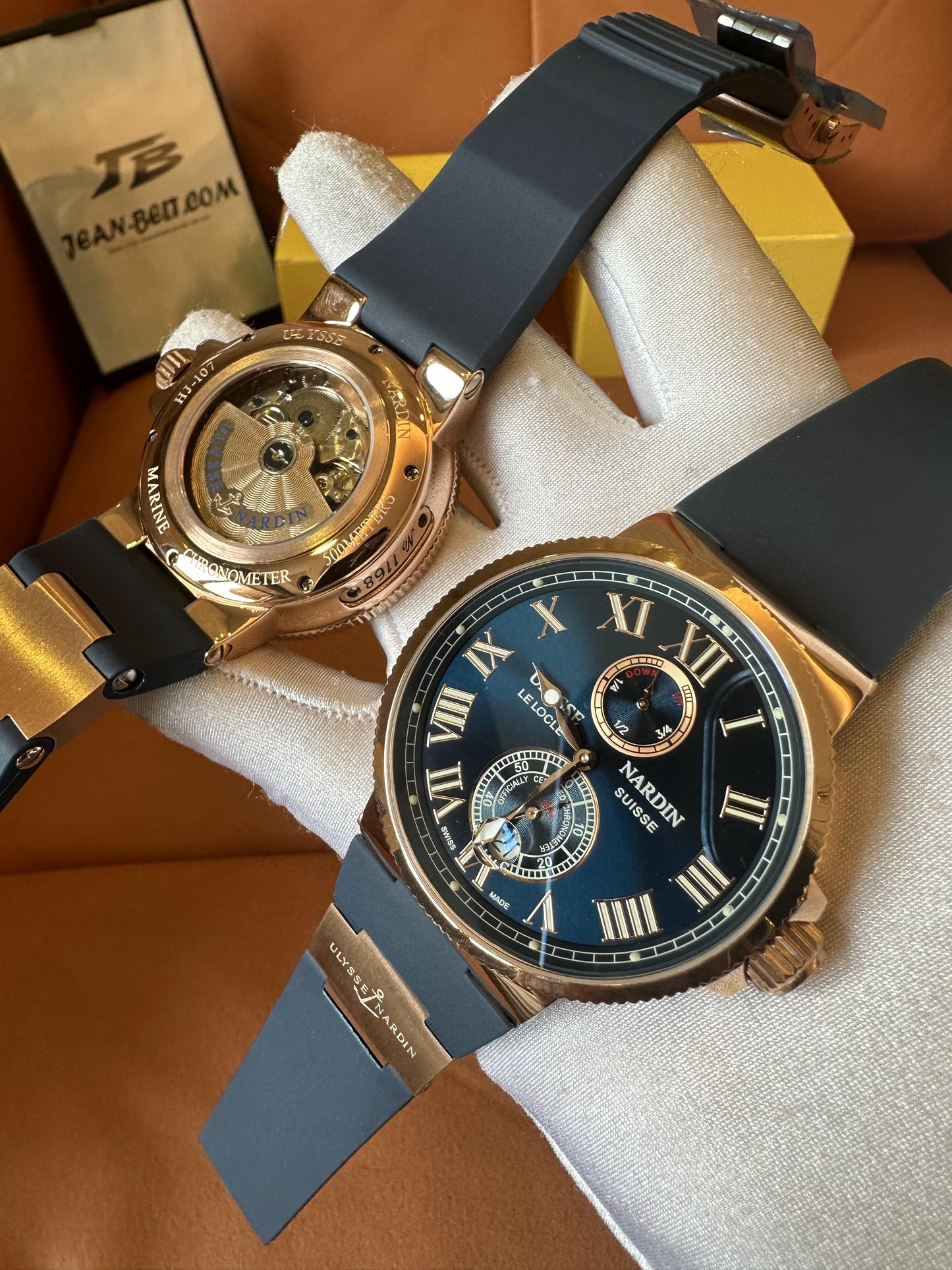 Ulysse Nardin marine chronometer 500M rose gold luxury watch