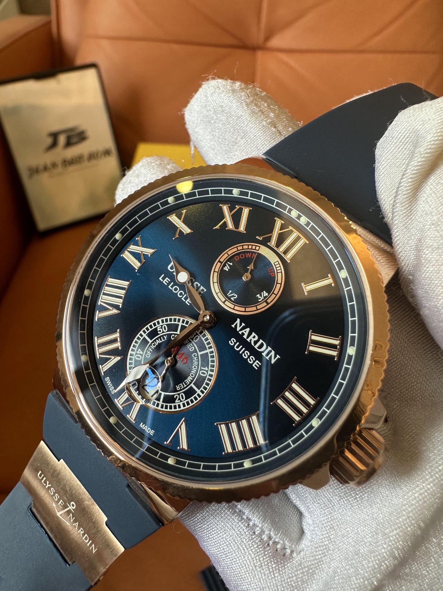 Ulysse Nardin marine chronometer 500M rose gold luxury watch