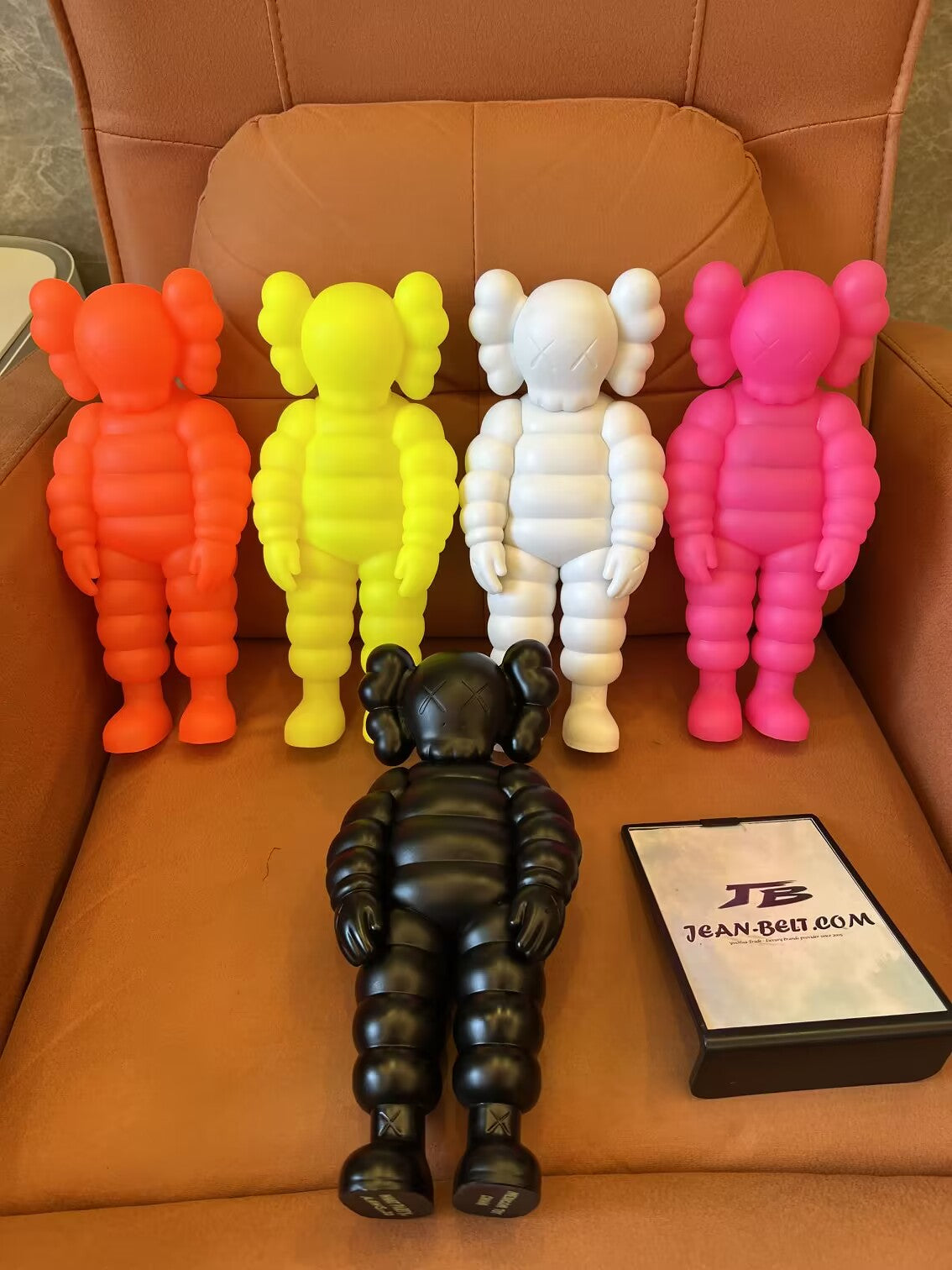 KAWS inspired set of 5 colorful vinyl figures